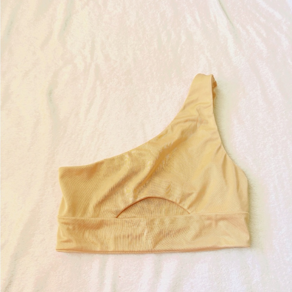 Forever 21 Asymmetrical Gold Sports Bra